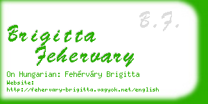 brigitta fehervary business card