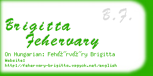 brigitta fehervary business card